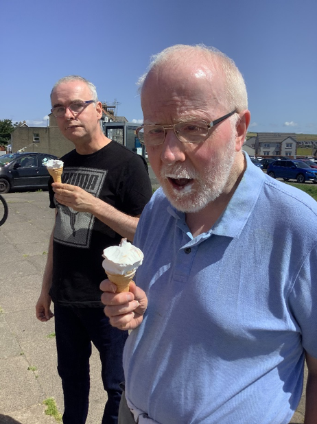 Brian and Graene eat Ice Cream at the beach