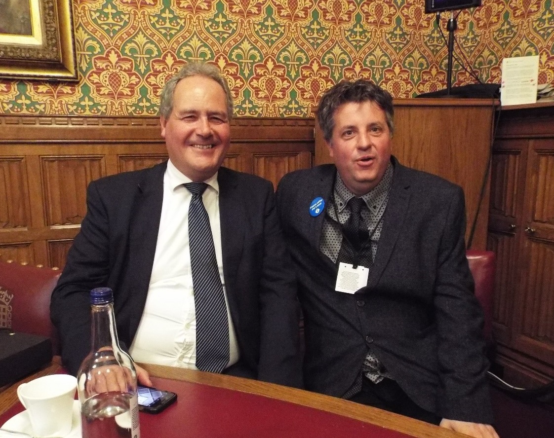 Bob Blackman, MP for Harrow East and Matt, person we support and constituent from Harrow